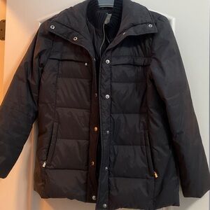 Michael Kors Women’s Black Down Hooded Puffer Jacket L